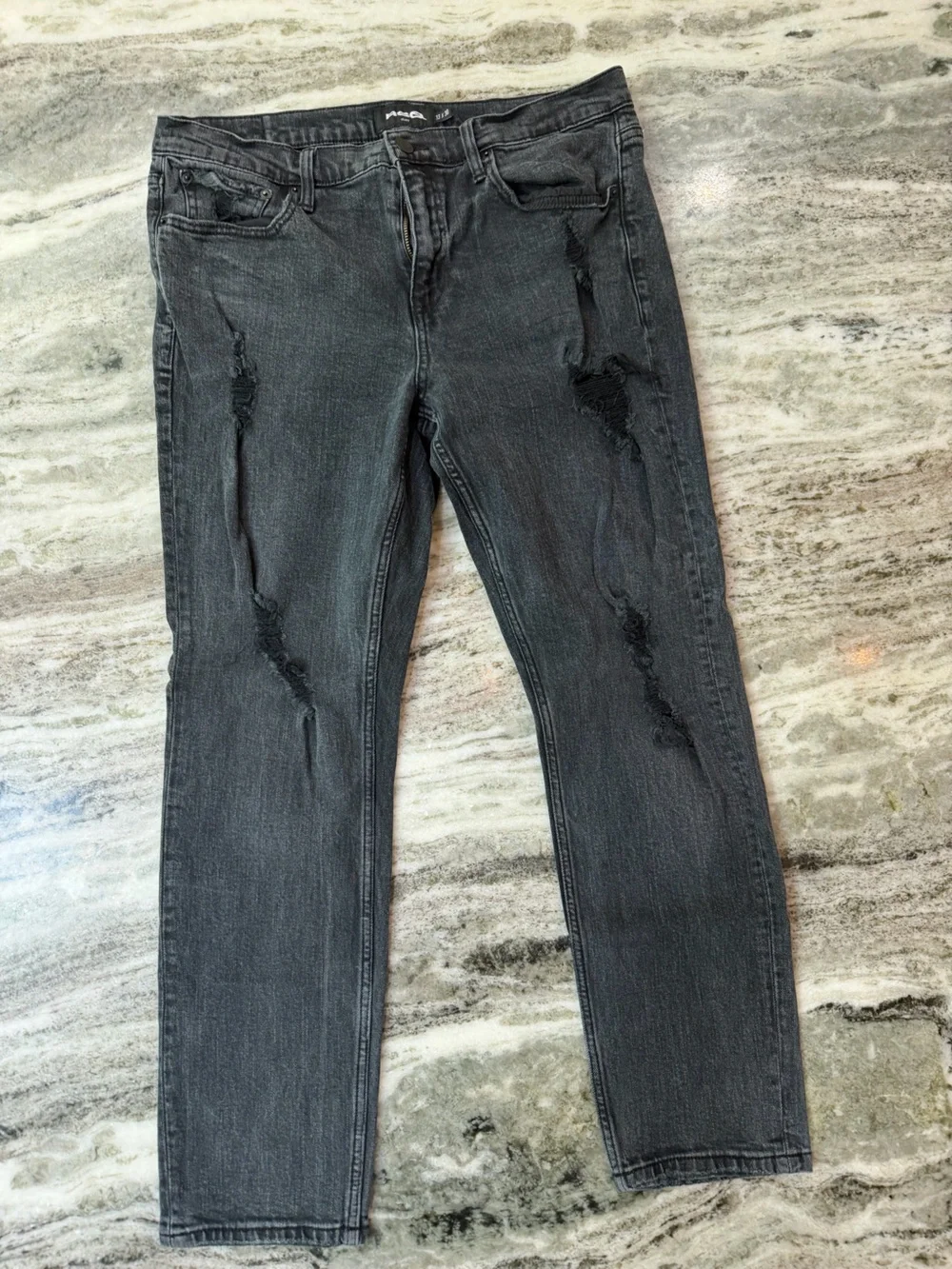 RSQ Men's Skinny Jeans in Charcoal Black Wash 30x30